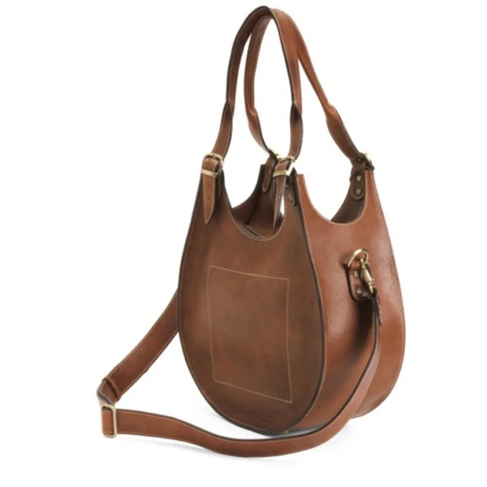 ANONIMO FIORENTINO Women's Made In‎ Italy Grained Hobo Shoulder satchel Handbag
